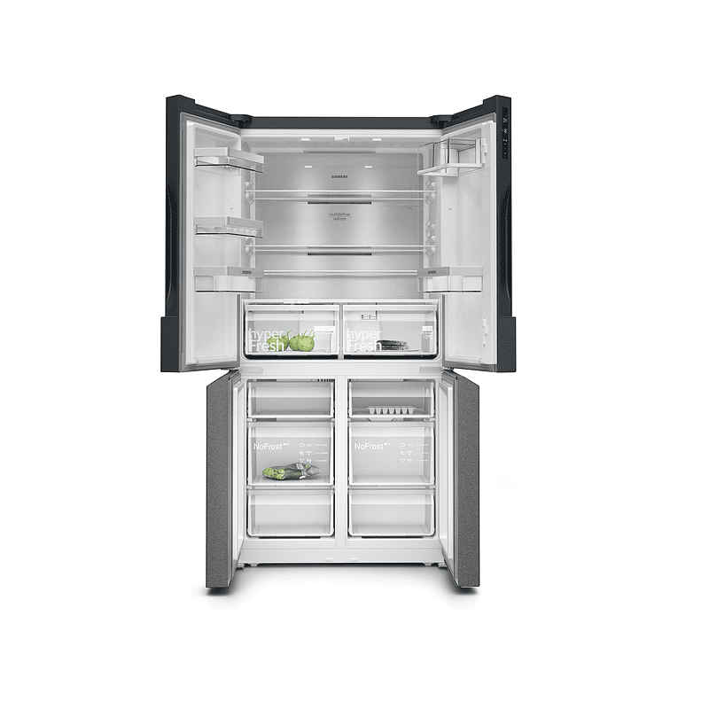 SIEMENS KF96NAXEA iQ500 French Door (E, 1830 mm hoch, blackSteel)