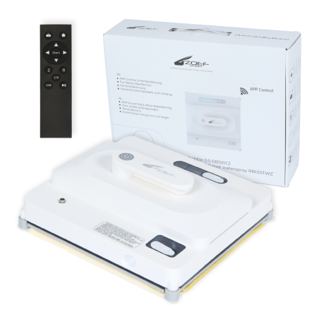 ZOEF ROBOT Bobbie 2.0 mit Wasserstrahl Fensterputzroboter, Weiss