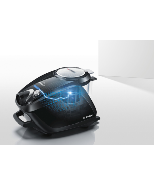 BOSCH BGS 5 A 300 RELAXX X PROSILENCE PLUS. Staubsauger, maximale Leistung: 700 Watt, Dark navy/Silbermetallic)