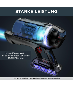 ROWENTA RH98C0 X-Force Flex 12.60 Aqua Stielsauger, Akkubetrieb, 320 Watt