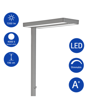 MAUL MAULjuvis silver LED Stehleuchte