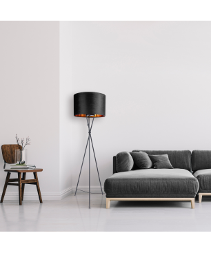 PACO HOME KATE Uni-Design Stehleuchte, Farbe (laut Hersteller): Schwarz