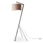 PACO HOME GALLOW Stoff-Design Stehleuchte, Betriebsart: Netzbetrieb