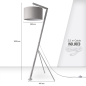 PACO HOME GALLOW Stoff-Design Stehleuchte, Betriebsart: Netzbetrieb
