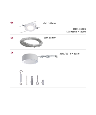 PAULMANN LICHT RoundMac (50107) Seilsystem Tunable White