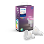 PHILIPS 62925000 HUE WACA GU10 DOPPELPACK 2X350LM BT LED Lampen Mehrfarbig