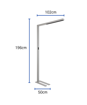 MAUL MAULsirius colour vario sensor LED silver LED-Stehleuchte