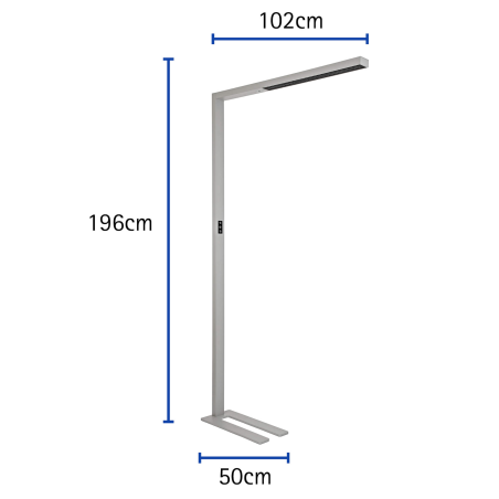 MAUL MAULsirius colour vario sensor LED silver LED-Stehleuchte