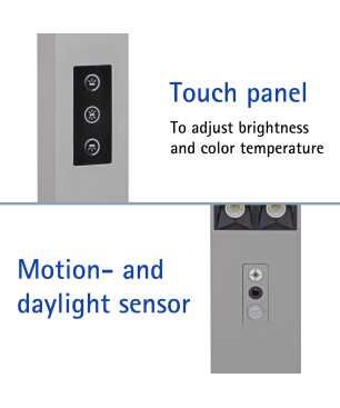 MAUL MAULsirius colour vario sensor LED silver LED-Stehleuchte