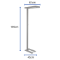 MAUL MAULjaval silver LED Stehleuchte, Aluminium, Stahl