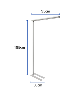 MAUL MAULjet silver LED LED-Stehleuchte