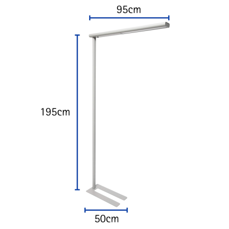 MAUL MAULjet silver LED LED-Stehleuchte