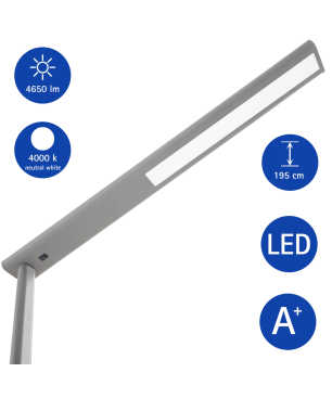 MAUL MAULjet silver LED LED-Stehleuchte