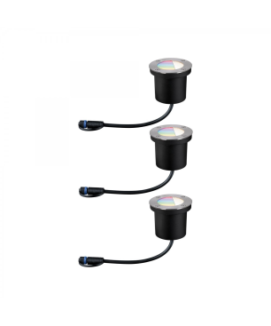 PAULMANN LICHT Smart Home Zigbee Plug & Shine Basisset Bodeneinbauleuchte Bodenaufbauleuchte Farbwechsel RGBW|Tunable White