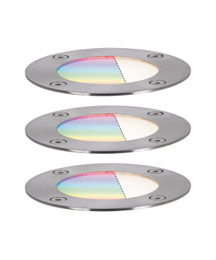 PAULMANN LICHT Smart Home Zigbee Plug & Shine Basisset Bodeneinbauleuchte Bodenaufbauleuchte Farbwechsel RGBW|Tunable White