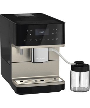 MIELE CM 6360 MilkPerfection Kaffeevollautomat Obsidianschwarz/CleanSteelMetallic