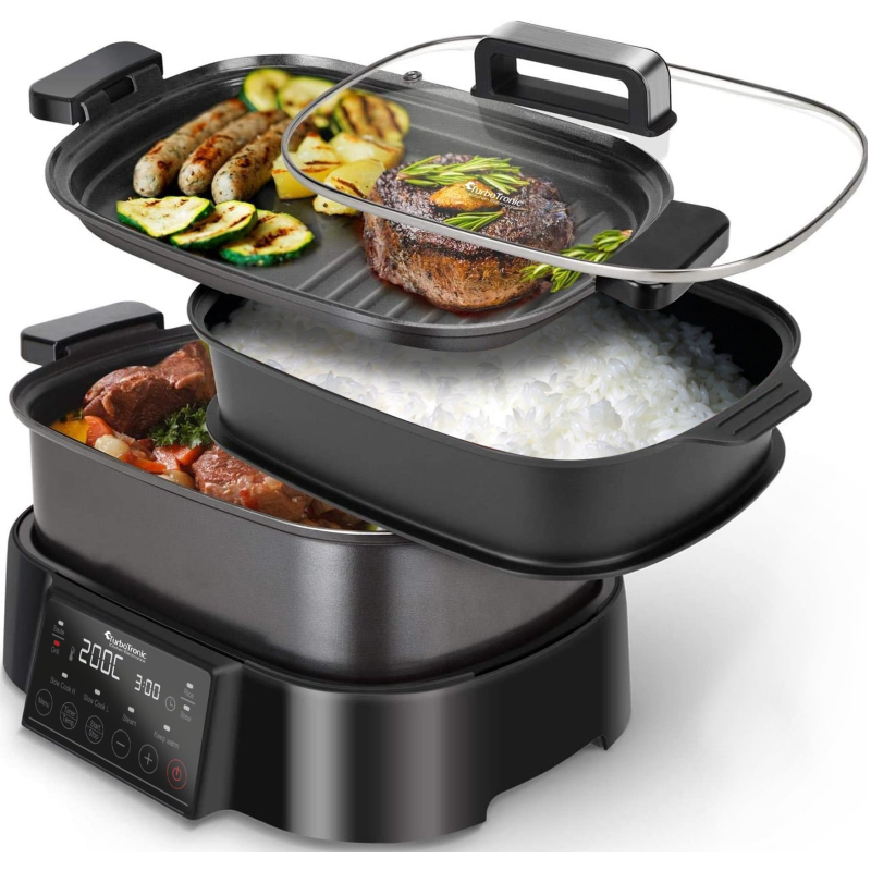 TURBOTRONIC BY Z-LINE MC6 Multikocher (1250 Watt, schwarz)