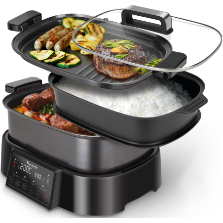 TURBOTRONIC BY Z-LINE MC6 Multikocher (1250 Watt, schwarz)