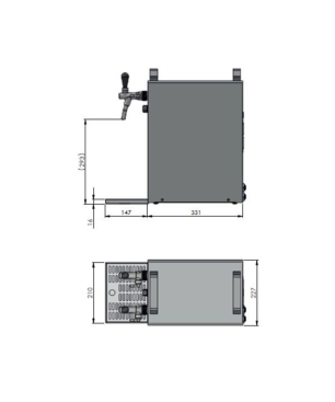 ICH-ZAPFE Set - Zapf.- Kontakt 40 2- ltg, 50 L/h - Zapfkopf: ohne, Zapfkopf 2: ohne - Set Zapfanlage