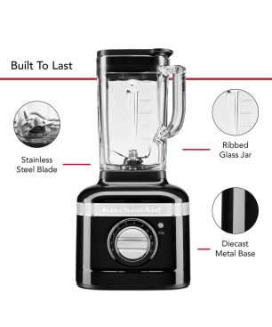 KITCHENAID 5KSB4026EOB K400 ARTISAN ONYX SCHWARZ Standmixer Onyx (1200 Watt, 1.4 Liter)