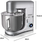 HEINRICHS HKM 8110 Küchenmaschine Silber (Rührschüsselkapazität: 11 Liter, 1800 Watt)