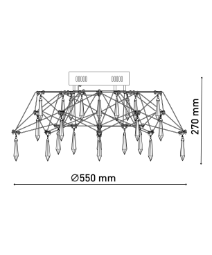 NÄVE LEUCHTEN ARANEUS LED Deckenleuchte Warmweiss