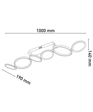 NÄVE LEUCHTEN STELARI LED Deckenleuchte Warmweiss