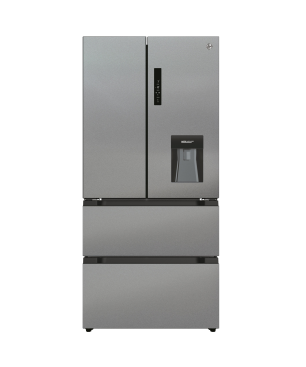 HOOVER HSF818EXWD Kühl-/Gefrierkombination (E, 183 cm hoch, Silber)