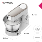 KENWOOD Titanium Chef Baker KVC65.001WH Küchenmaschine Weiß (Rührschüsselkapazität: 5 Liter, 1200 Watt)