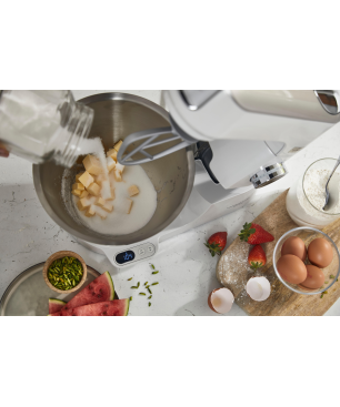 KENWOOD Titanium Chef Baker KVC65.001WH Küchenmaschine Weiß (Rührschüsselkapazität: 5 Liter, 1200 Watt)