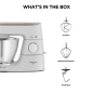 KENWOOD Titanium Chef Baker KVC65.001WH Küchenmaschine Weiß (Rührschüsselkapazität: 5 Liter, 1200 Watt)
