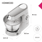 KENWOOD Titanium Chef Baker KVC65.001WH Küchenmaschine Weiß (Rührschüsselkapazität: 5 Liter, 1200 Watt)