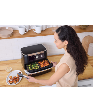 NINJA AF500DE Foodi Flex Drawer Heißluftfritteuse 2470 Watt Schwarz