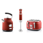 WESTINGHOUSE WES17 Wasserkocher Toaster Mixer Set rot (1750 Watt, Schlitze: 4)