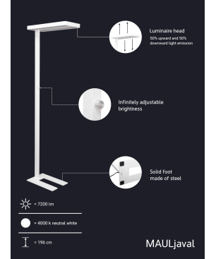 MAUL MAULjaval white LED Stehleuchte