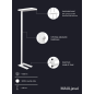 MAUL MAULjaval white LED Stehleuchte, Aluminium, Stahl