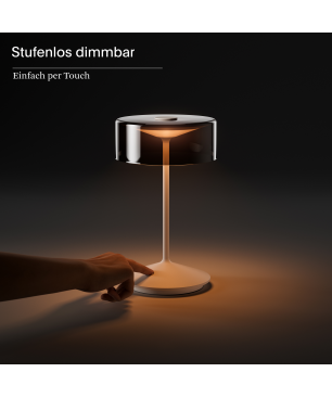 SIGOR Akku-Glasleuchte NUMOTION Tischlampe warmweiss goldfarben