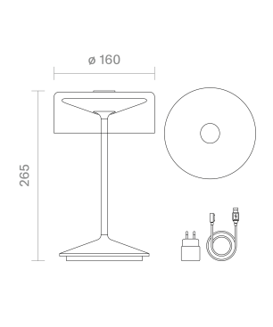 SIGOR Akku-Glasleuchte NUMOTION Tischlampe warmweiss goldfarben
