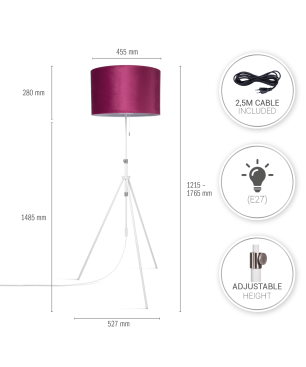 PACO HOME NAOMI Uni-Design Stehleuchte, Betriebsart: Netzbetrieb