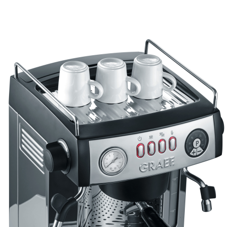 GRAEF ES 902 Baronessa Espressomaschine Edelstahl hochglänzend/Aluminium schwarz-matt lackiert