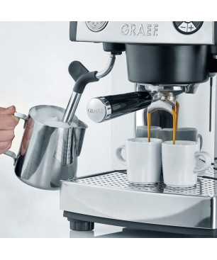 GRAEF ES 902 Baronessa Espressomaschine Edelstahl hochglänzend/Aluminium schwarz-matt lackiert