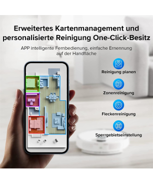 REDROAD G10 Saugroboter Staubsauger Roboter mit Absaugstation Sonic-Wischfunktion 2800Pa Saugroboter