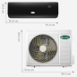 BECOOL BCB18SK2101QW inkl. Vollinstallation Split Klimagerät Schwarz/Weiß Energieeffizienzklasse: A++, Max. Raumgröße: 160 m³