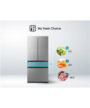 HISENSE RF540N4SBI2 French Door (E, 1817 mm hoch, Grau)