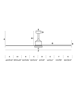 FARO Cies Deckenventilator Weiß (44 Watt)