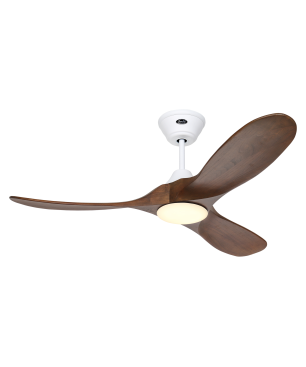 CASAFAN Eco Genuino-L Deckenventilator Nussbaum (17 Watt, Lichtfarbe warmweiß)