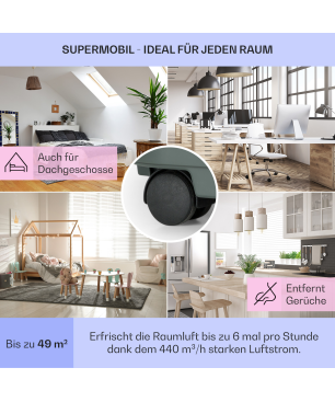 KLARSTEIN Kraftwerk Smart Klimagerät Anthrazit (Max. Raumgröße: 49 m², EEK: A)