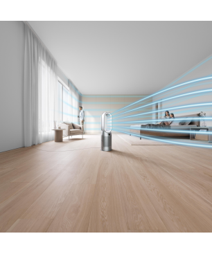 DYSON HP7A PURIFIER HOT + COOL AUTOREACT Luftreiniger+Heizlüfter Weiß/Nickel (40 Watt, Raumgröße: 81 m³, HEPA-13 / Aktivkohlef