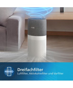 PHILIPS AC 4236/10 BF EINS+ZWEIDR 500M³/H Luftreiniger Grau/Weiß (60 Watt, Raumgröße: 130 m²)