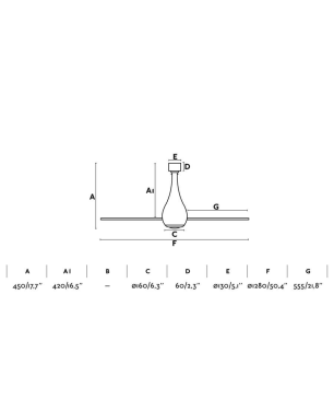 FARO Mini Eterfan Deckenventilator Schwarz (32 Watt)
